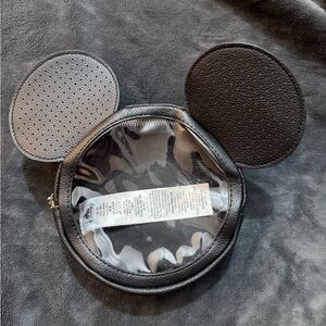 Disney Black Mickey Ear pin trader Clear Front pouch.